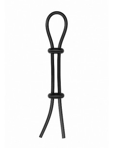 Regulowany Pierścień na Penisa Double Stretch Booster - Black - Pierścienie erekcyjne niewibrujące - 1