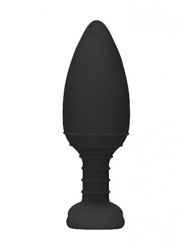 Wibrujący korek analny Heating Anal Butt Plug - Glow - Black - Kulki i korki analne wibrujące - 4