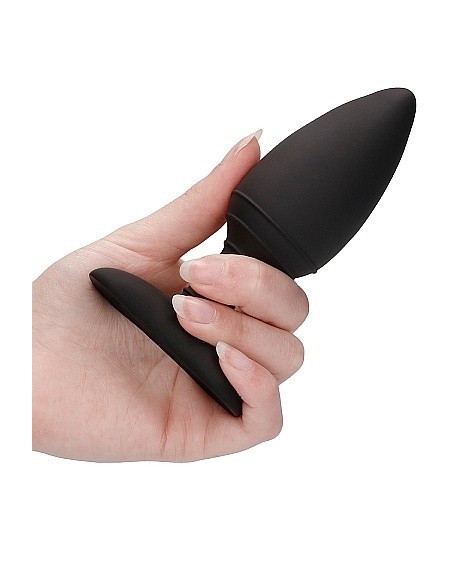 Wibrujący korek analny Heating Anal Butt Plug - Glow - Black - Kulki i korki analne wibrujące - 5