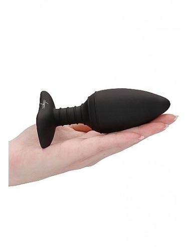 Wibrujący korek analny Heating Anal Butt Plug - Glow - Black - Kulki i korki analne wibrujące - 6