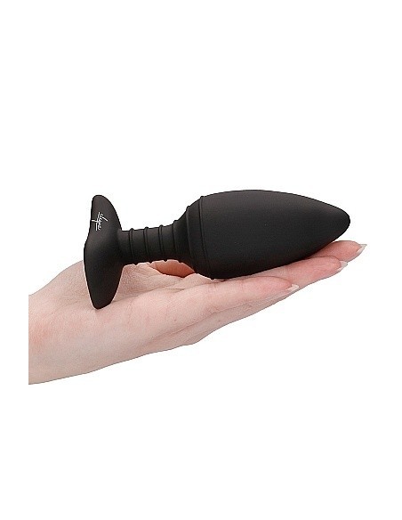 Wibrujący korek analny Heating Anal Butt Plug - Glow - Black - Kulki i korki analne wibrujące - 6