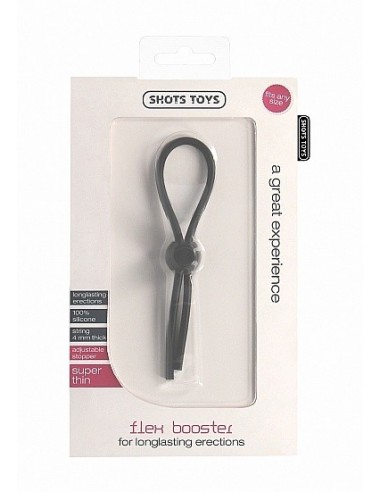 Regulowany Pierścień na Penisa Flex Booster - Black - Pierścienie erekcyjne niewibrujące - 2