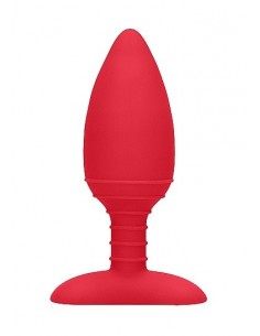Wibrujący korek analny Heating Anal Butt Plug - Glow - Red - Kulki i korki analne wibrujące - 1