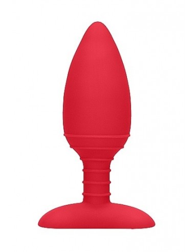 Wibrujący korek analny Heating Anal Butt Plug - Glow - Red - Kulki i korki analne wibrujące - 1