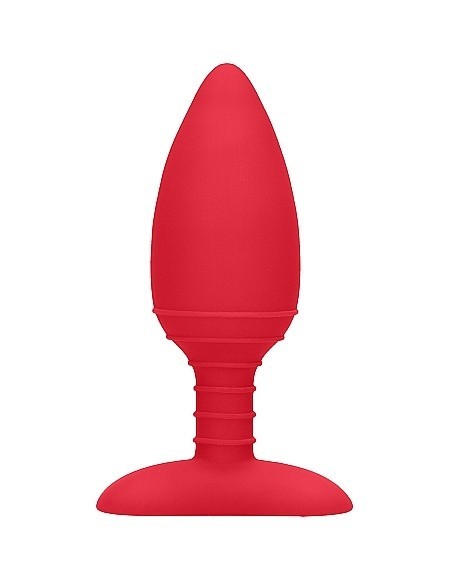 Wibrujący korek analny Heating Anal Butt Plug - Glow - Red - Kulki i korki analne wibrujące - 1