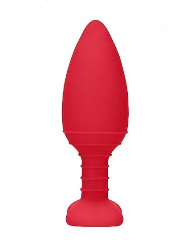 Wibrujący korek analny Heating Anal Butt Plug - Glow - Red - Kulki i korki analne wibrujące - 4