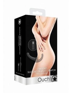 Strapon Z Wibracjami Vibrating Silicone Strapless Strapon - Black - Strap-ony, dilda na pasku z wibracją - 1 2