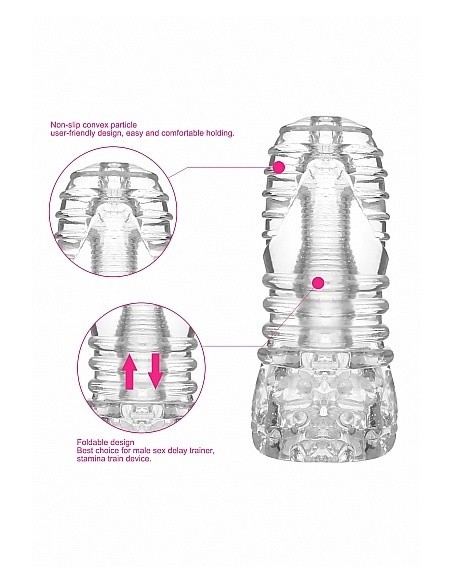 Masturbator No. 68 - Stroker - Translucent - Masturbatory i Sztuczne pochwy - 4