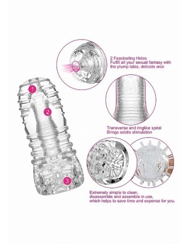 Masturbator No. 68 - Stroker - Translucent - Masturbatory i Sztuczne pochwy - 5