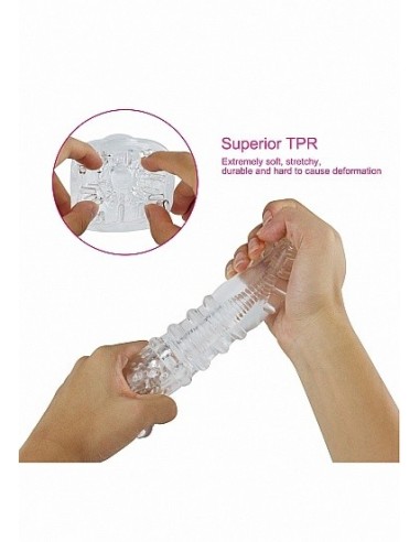 Masturbator No. 68 - Stroker - Translucent - Masturbatory i Sztuczne pochwy - 6