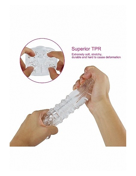 Masturbator No. 68 - Stroker - Translucent - Masturbatory i Sztuczne pochwy - 6