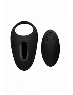 Pierścien erekcyjny wibrujący No. 74 - Remote Controlled Czarny - Pierścienie erekcyjne wibrujące - 1