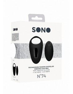 Pierścien erekcyjny wibrujący No. 74 - Remote Controlled Czarny - Pierścienie erekcyjne wibrujące - 1 2