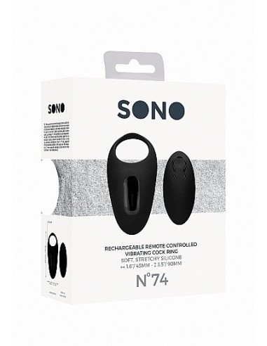 Pierścien erekcyjny wibrujący No. 74 - Remote Controlled Czarny - Pierścienie erekcyjne wibrujące - 2