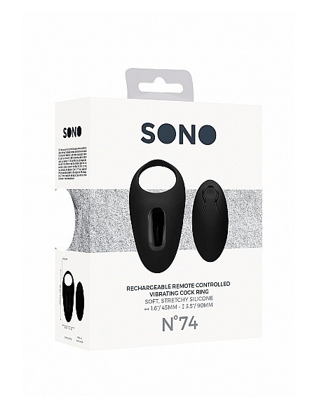 Pierścien erekcyjny wibrujący No. 74 - Remote Controlled Czarny - Pierścienie erekcyjne wibrujące - 2