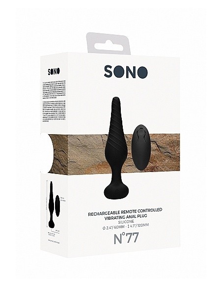 Wibrujący korek analny No. 77 - Remote Controlled Vibrating Anal Plug - Back - Kulki i korki analne wibrujące - 2