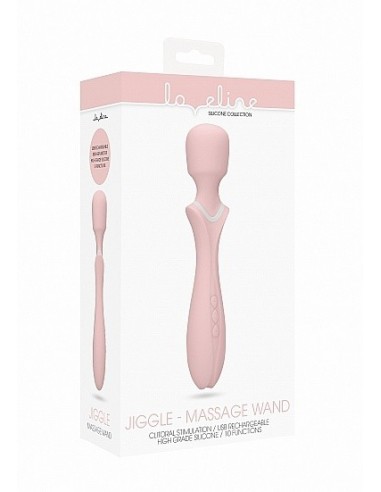 Masażer WAND Loveline Jiggle - Pink - Wibratory Magic Wand - 2