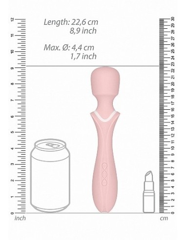 Masażer WAND Loveline Jiggle - Pink - Wibratory Magic Wand - 3