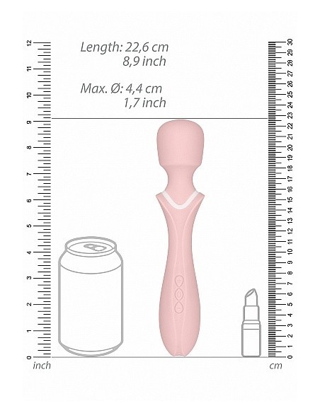 Masażer WAND Loveline Jiggle - Pink - Wibratory Magic Wand - 3