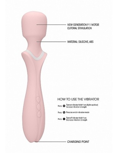 Masażer WAND Loveline Jiggle - Pink - Wibratory Magic Wand - 9