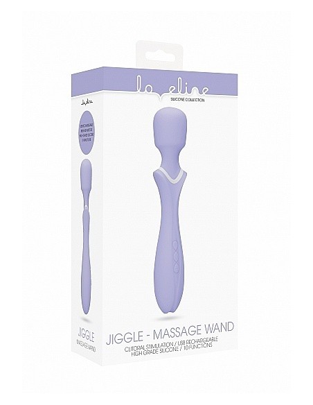Masażer WAND Loveline Jiggle - Purple - Wibratory Magic Wand - 2