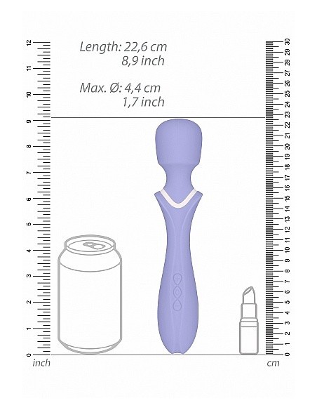 Masażer WAND Loveline Jiggle - Purple - Wibratory Magic Wand - 3
