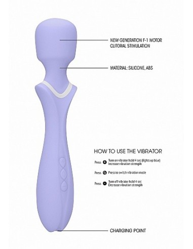 Masażer WAND Loveline Jiggle - Purple - Wibratory Magic Wand - 9