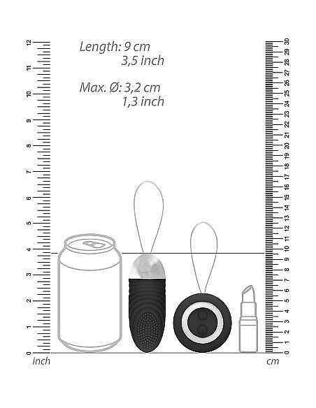 Bezprzewodowe jajeczko wibrujące Ethan Black - Wibratory Jajeczka - 3