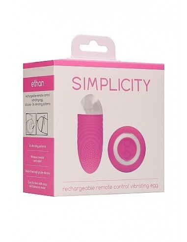 Bezprzewodowe jajeczko wibrujące Ethan Pink - Wibratory Jajeczka - 2
