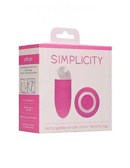 Bezprzewodowe jajeczko wibrujące Ethan Pink - Wibratory Jajeczka - 2