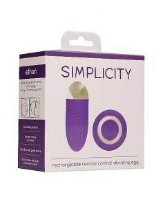 Bezprzewodowe jajeczko wibrujące Ethan Purple - Wibratory Jajeczka - 1 2