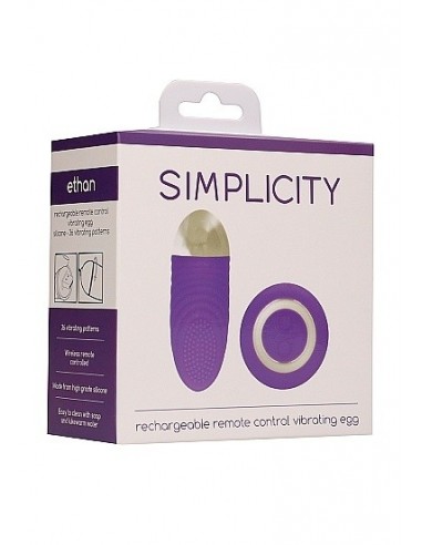 Bezprzewodowe jajeczko wibrujące Ethan Purple - Wibratory Jajeczka - 2