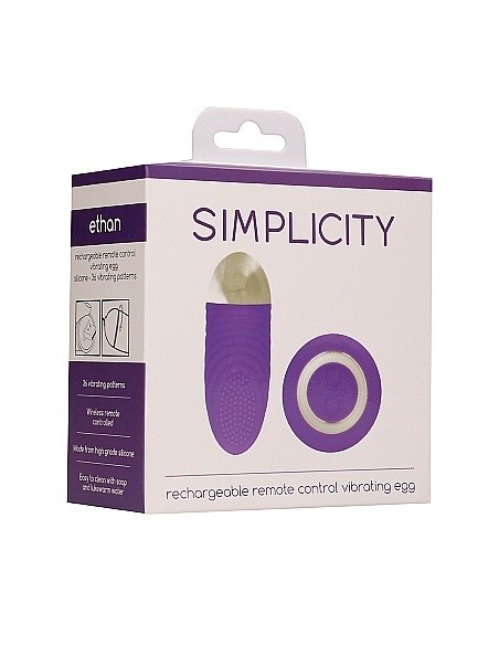 Bezprzewodowe jajeczko wibrujące Ethan Purple - Wibratory Jajeczka - 2