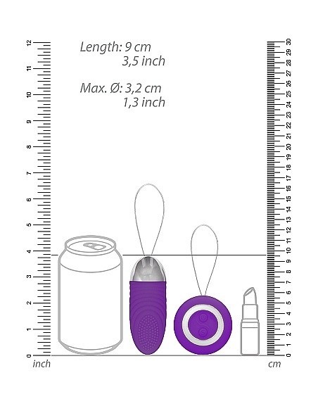 Bezprzewodowe jajeczko wibrujące Ethan Purple - Wibratory Jajeczka - 3