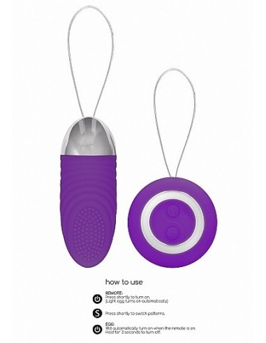 Bezprzewodowe jajeczko wibrujące Ethan Purple - Wibratory Jajeczka - 9
