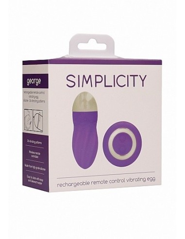 Bezprzewodowe jajeczko wibrujące George Purple - Wibratory Jajeczka - 2