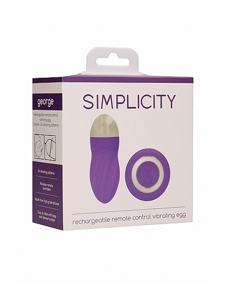 Bezprzewodowe jajeczko wibrujące George Purple - Wibratory Jajeczka - 2