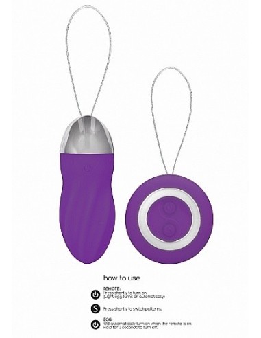 Bezprzewodowe jajeczko wibrujące George Purple - Wibratory Jajeczka - 9