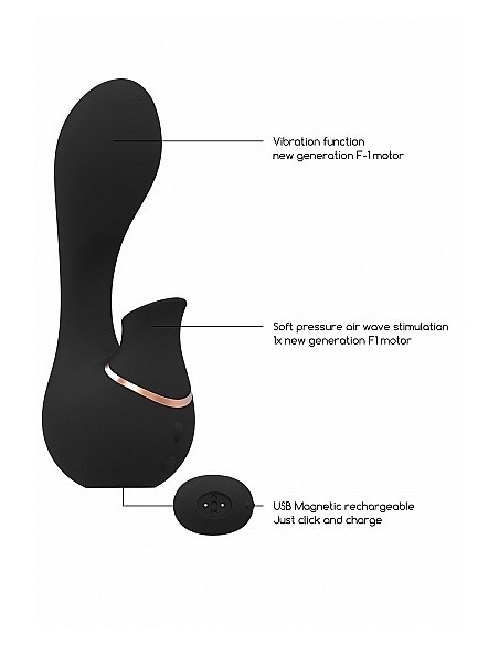 Stymulator punktu G Mythical - Black - Wibratory Króliczki - 13