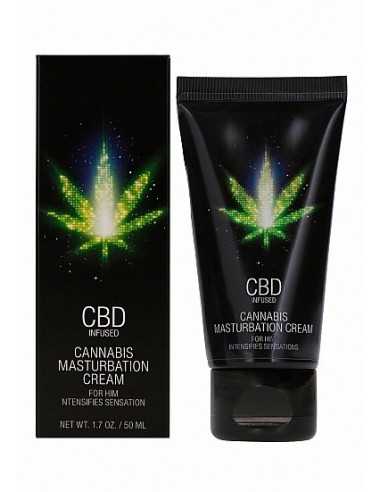 CBD Cannabis Krem do Masturbacji dla Niego - 50 ml - Lubrykanty, feromony i olejki do masażu CBD - 1
