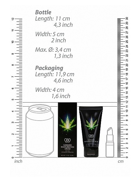 CBD Cannabis Krem do Masturbacji dla Niego - 50 ml - Lubrykanty, feromony i olejki do masażu CBD - 6