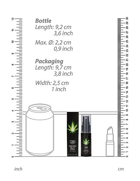 Spray na opóźnienie wytrysku CBD Cannabis 15 ml - Lubrykanty, feromony i olejki do masażu CBD - 6