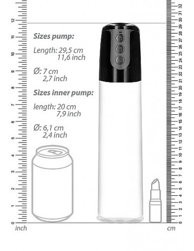 Pompka Erekcyjna Do Penisa Automatic Cyber Pump With Masturbation Sleeve - Transparent - Pompki erekcyjne i powiększające penisa