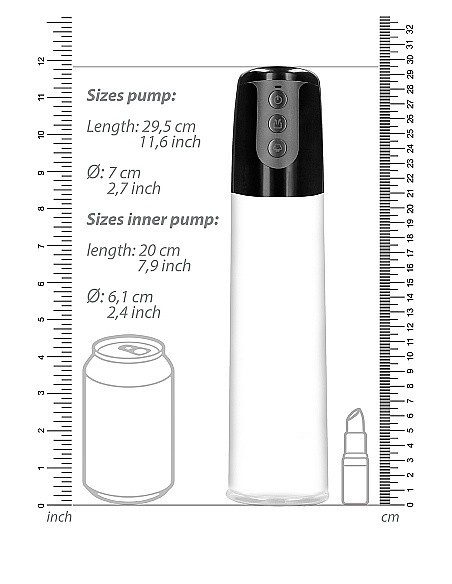 Pompka Erekcyjna Do Penisa Automatic Cyber Pump With Masturbation Sleeve - Transparent - Pompki erekcyjne i powiększające penisa