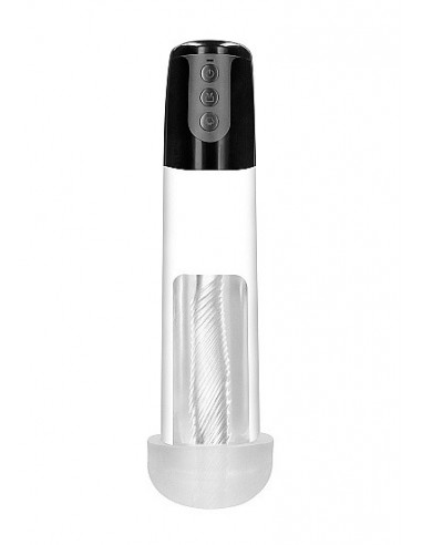 Pompka Erekcyjna Do Penisa Automatic Cyber Pump With Masturbation Sleeve - Transparent - Pompki erekcyjne i powiększające penisa