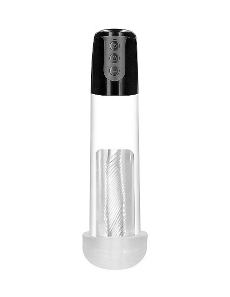 Pompka Erekcyjna Do Penisa Automatic Cyber Pump With Masturbation Sleeve - Transparent - Pompki erekcyjne i powiększające penisa