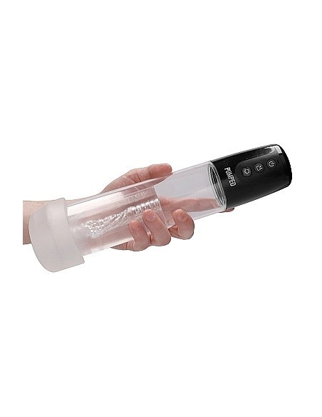 Pompka Erekcyjna Do Penisa Automatic Cyber Pump With Masturbation Sleeve - Transparent - Pompki erekcyjne i powiększające penisa