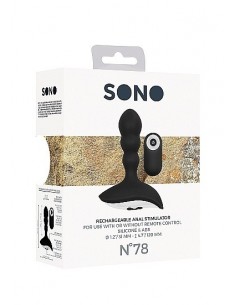 Wibrator analny No. 78 - Rechargeable Anal Stimulator - Black - Masażery i stymulatory prostaty - 1 2