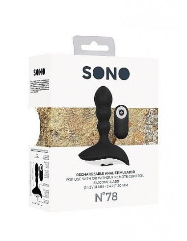 Wibrator analny No. 78 - Rechargeable Anal Stimulator - Black - Masażery i stymulatory prostaty - 2