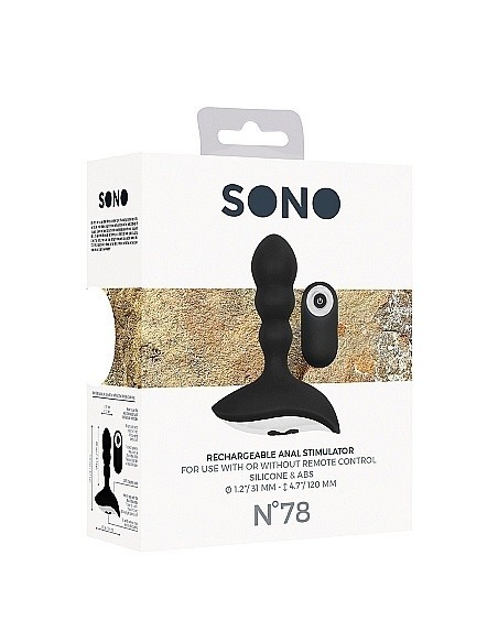 Wibrator analny No. 78 - Rechargeable Anal Stimulator - Black - Masażery i stymulatory prostaty - 2